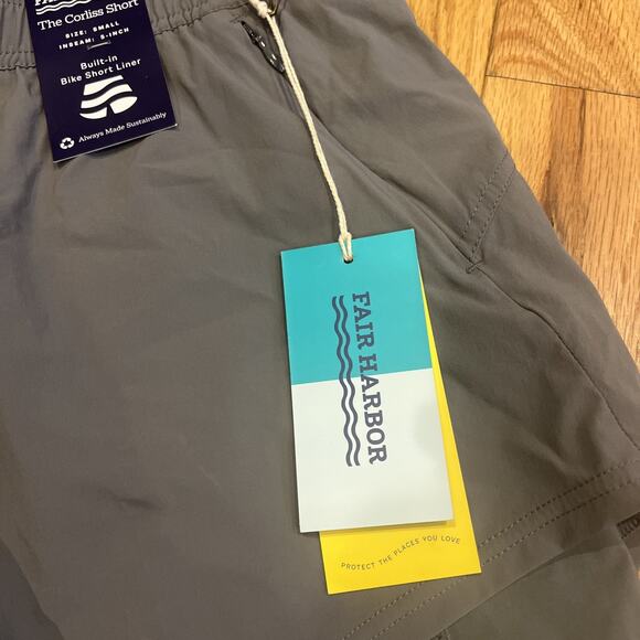 NWT Fair Harbor Corliss Lined Shorts Slate Gray Womens Size S Lined Athletic - Picture 3 of 6